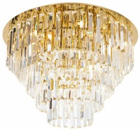 Lustra aplicata / Plafoniera design elegant 60cm Monaco, auriu C0206 MX