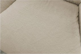 Fotoliu bean bag bej cu tapițerie din blană artificială Lilibet – Bobochic Paris