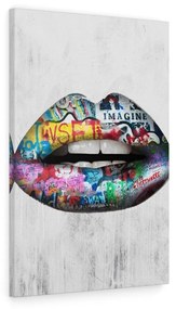 Tablou canvas Graffiti Lips 120x80 cm