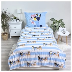 Lenjerie de pat pentru copii din bumbac pentru pat de o persoană 140x200 cm Bluey – Jerry Fabrics