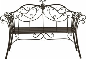 Banca gradina ETELIA, maro, metal, 131x49x89 cm