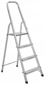 Alumet AM 704 Trepte aluminiu cu o singură față, 3plus 1, 4 trepte, 81 cm