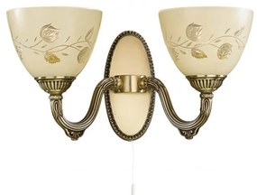 Aplica de perete din alama 2 brate design italian 6258
