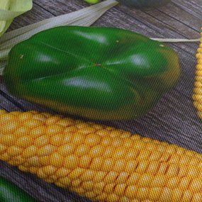 Tablou - legume (cu ceas) (90x30 cm)