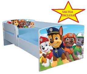 Pat tineret Paw Patrol, cu protectie, 180x80 cm