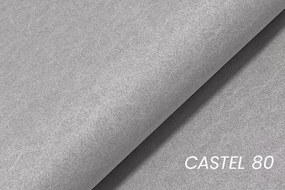 Pat tapițat Nirello 160x200 cu ladă de depozitare - catifea gri Castel 80