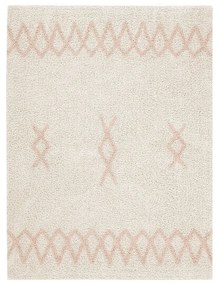 Covor roz/crem lavabil/țesut manual din bumbac 120x160 cm Atlas Natural – Lorena Canals