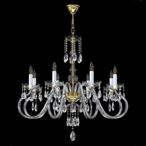 Candelabru cu 8 brate LUX design modern, Cristal Bohemia Exclusive Miracle