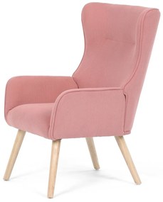 Fotoliu cu spătar înalt PINK2, roz