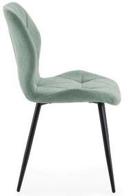 Scaune de dining verde-mentă 4 buc. Luna – Marckeric