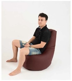 Fotoliu tip Scaun Sunlounger, Material Piele ecologica - Burgundy