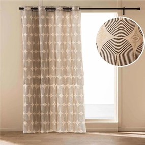 Draperie neagră-bej 140x240 cm Ondine – douceur d'intérieur