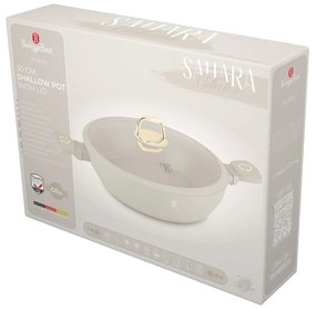 Cratita cu capac 30 cm, 4,5L Sahara Berlinger Haus BH 8069, antiaderenta, crem