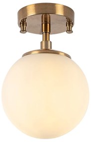 Plafonieră albă/alămie cu abajur din sticlă ø 15 cm Atmaca – Opviq lights