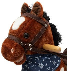 Cal balansoar cu melodie si esarfa Baby Mix Arthur, 72x 55 cm