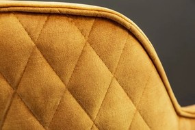 Set 2 scaune moderne pivotante Euphoria galben mustar