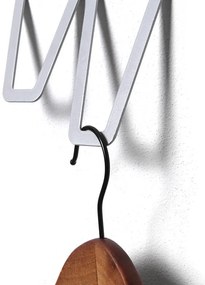 Umeraș de perete design dublu, gri