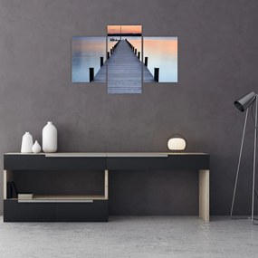 Tablou - Ponton de la Lacul Starnberger, Bavaria, Germania (90x60 cm)