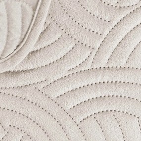 Set cuvertură și față de pernă crem din catifea 240x260 cm Solange – douceur d'intérieur
