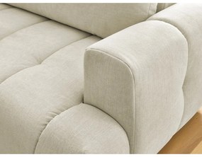 Colțar bej extensibil/cu spațiu de depozitare (cu colț pe partea stângă/în formă de ”L”) Fuji – Bobochic Paris