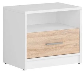 Noptieră Nepo Plus 3 (alb + stejar sonoma) . 1098273