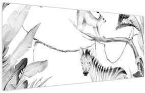 Tablou - Acuarelă Jungla (120x50 cm)