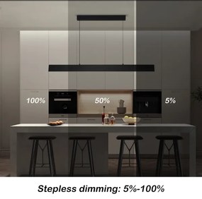 Lustră LED dimabilă pe cablu Brilagi SLIMLINE LED/40W/230V 3000-6000K negru + telecomandă