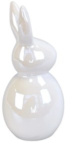 Decorațiuni de Paște Iepure alb, ceramică, 7,5 x17,5 x 7,5 cm