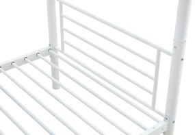 Pat supraetajat metalic Bunky alb - 90 x 200 cm