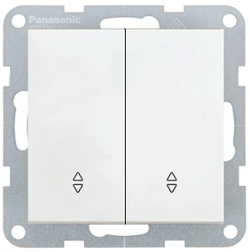 Intrerupator dublu cap scara 10A, IP20, Alb, Panasonic Karre Plus 55