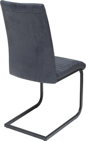 Set de 2 scaune Appartment, microfibra gri antic A-39378 VC