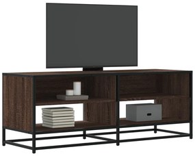 vidaXL Dulap TV stejar maro, 120,5x40x46 cm, lemn prelucrat și metal