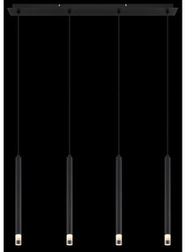 Lustra suspendata design minimalist BLAKE 4L negru