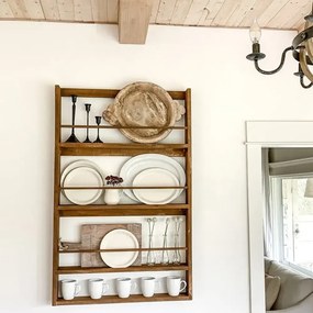 Raft de perete pentru bucatarie Terek din lemn,100 cm