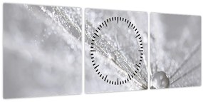 Tablou - Picătură de apă (cu ceas) (90x30 cm)
