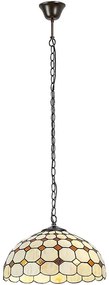 Brilagi - Candelabru Tiffany cu vitralii pe lanț DORAN 2xE27/60W/230V
