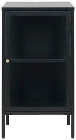 Vitrină neagră din metal 45x85 cm Carmel – Unique Furniture
