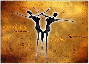 Tablou perechii dansând pictate (70x50 cm)