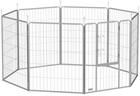 PawHut Spațiu de joacă pentru animale de companie, Gard pentru câini, Loc de joacă pentru animale de companie, ajustabil flexibil, Oțel inoxidabil | Aosom Romania