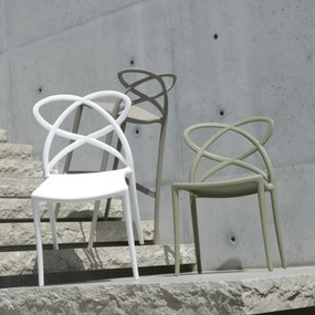 SCAUN BAR INFINITY -POLIPROPILENA-HORECA - BEJ TORTORA