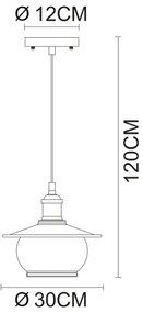 Globo 69030H - Corp de iluminat pendul 1xE27/60W