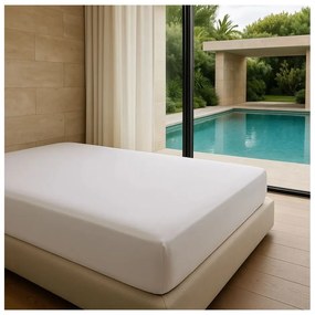 Cearceaf alb din bumbac ranforcé cu elastic 200x140 cm Ranforce – Mila Home Luxury