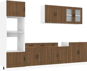 vidaXL Set dulap de bucătărie din 7 piese „Kalmar” stejar maro lemn