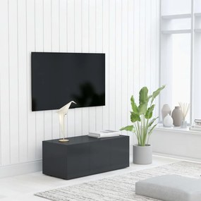 801861 vidaXL Comodă TV, gri, 80 x 34 x 30 cm, lemn prelucrat