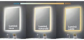 Oglindă Fluminia, Ando-R60, rotundă, cu iluminare LED și dezaburire