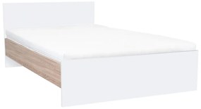 Pat dublu Miami fără cadru 140x200 cm alb-stejar sonoma