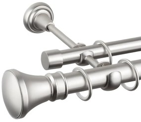 Galerie dubla bara simpla Kolosos 25/19 – CROM MAT - 320 cm
