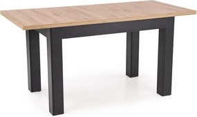 Masa extensibila GIZMO, stejar artisan/negru, PAL laminat, 120/160x75x