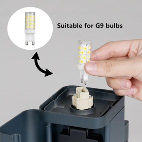 Brilagi - Aplică de exterior PILLAR cu priză Schuko, 1xG9/11W/230V, IP44, antracit