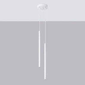 Lustră pe cablu Sollux SL.1303 PASTELO 2xG9/8W/230V alb